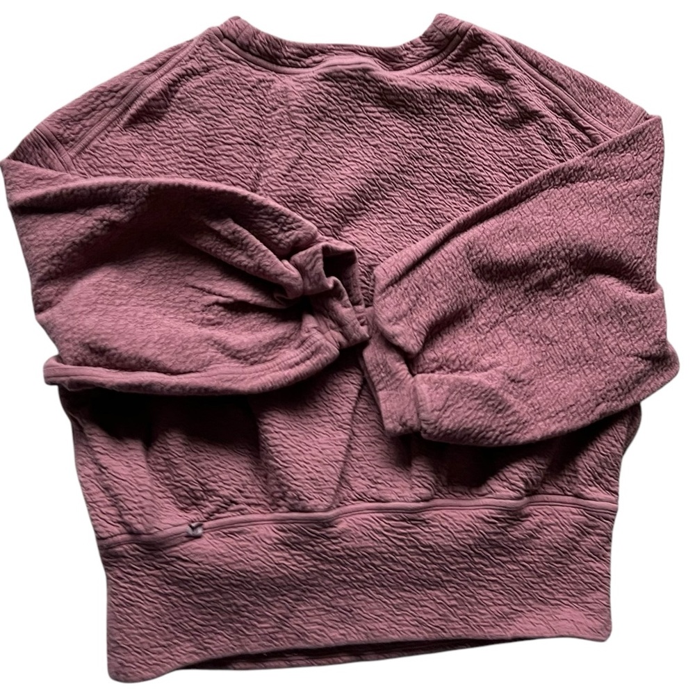 Lululemon Textured Crewneck Pullover Spiced Chai Size 6 - Picture 6 of 10